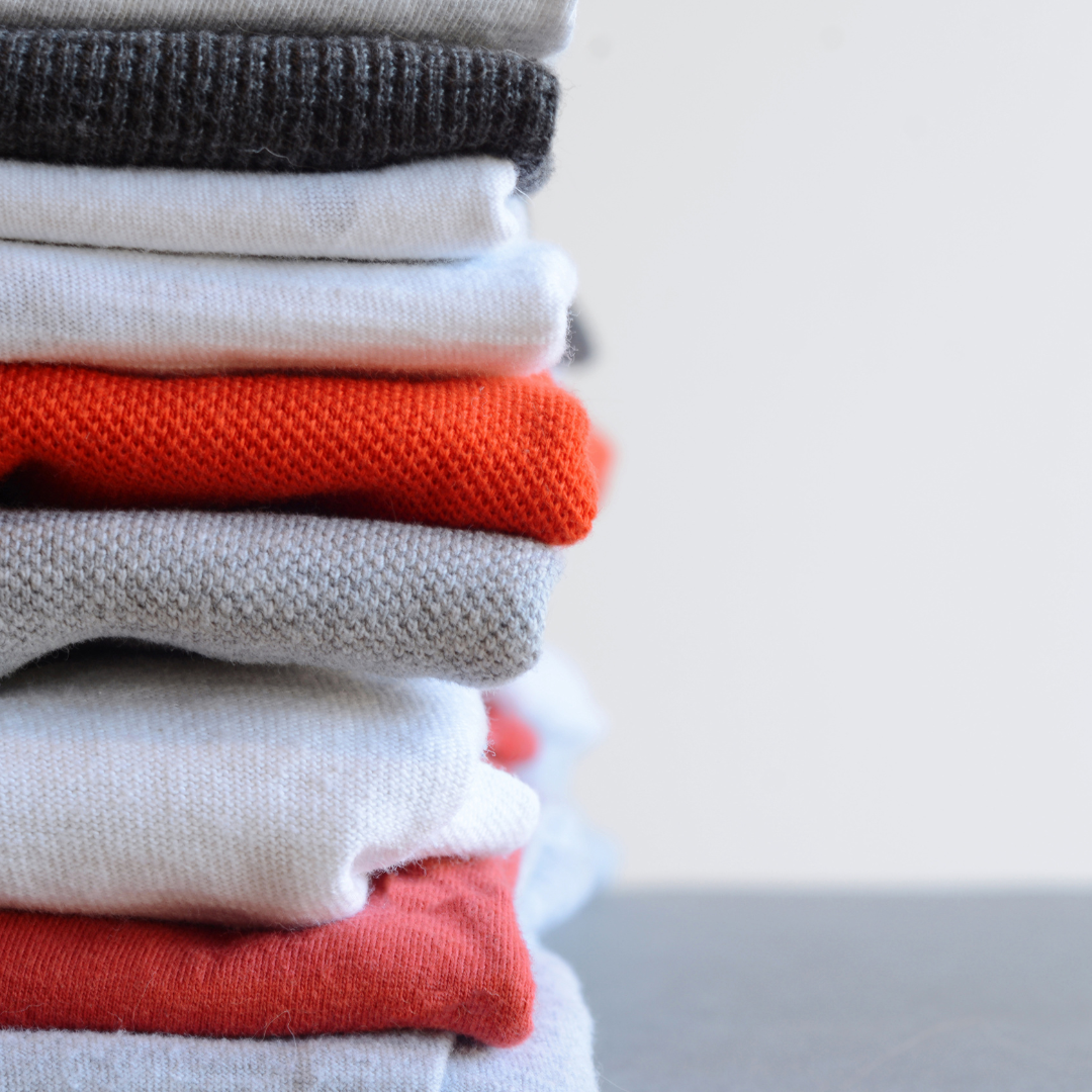 Neatly folded laundry